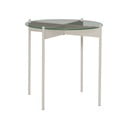 Măsuță auxiliară rotundă cu blat din sticlă ø 45 cm Beam – Hübsch