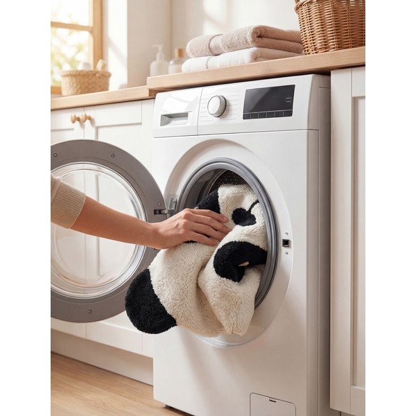 Covor pentru copii negru/crem lavabil/țesut manual din bumbac 103x120 cm Snuggle Patsy – Hanse Home-image-4