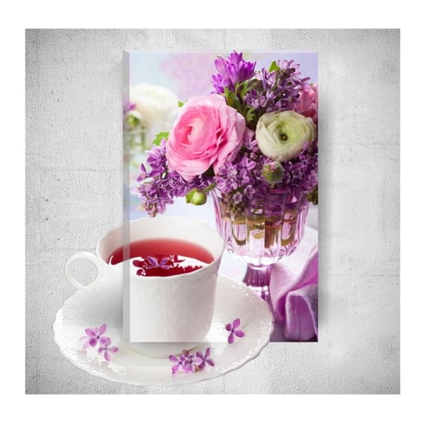 Tablou de perete 3D Mosticx Romantic Tea Time, 40 x 60 cm