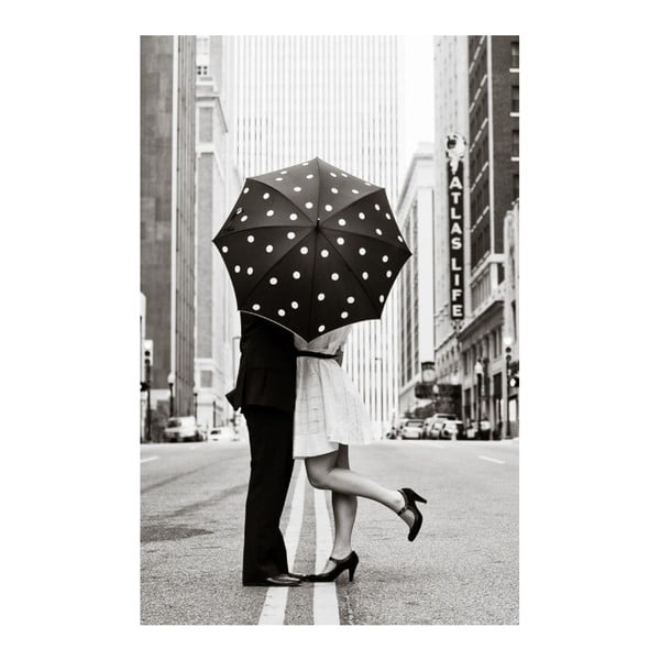 Tablou Black&White Rainy Love, 45 x 70 cm