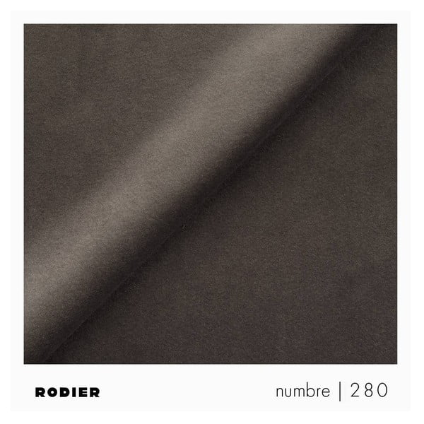 Colțar taupe extensibil, cu spațiu de depozitare cu tapițerie din catifea (cu colț pe partea dreaptă, cu șezlong) Rene – Rodier-image-4