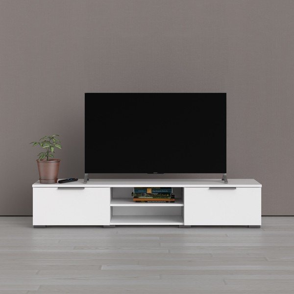 Comodă TV Tvilum Match, 173x33 cm, alb-image-1