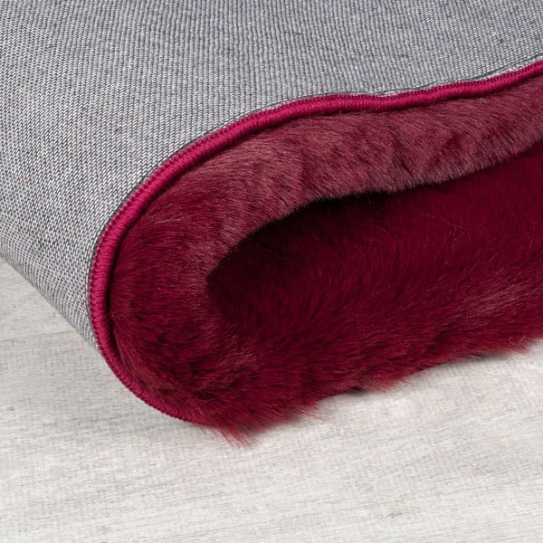 Blană burgundy sintetică 160x230 cm Ivy Luxury Fur – Flair Rugs-image-3
