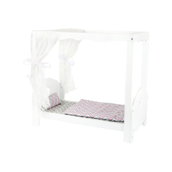 Pătuț pentru casa de păpuși Legler Canopy Bed-image-1