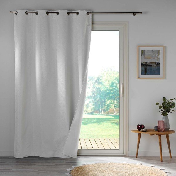 Draperie gri deschis blackout din microfibră 140x260 cm Obscure – douceur d'intérieur-image-2