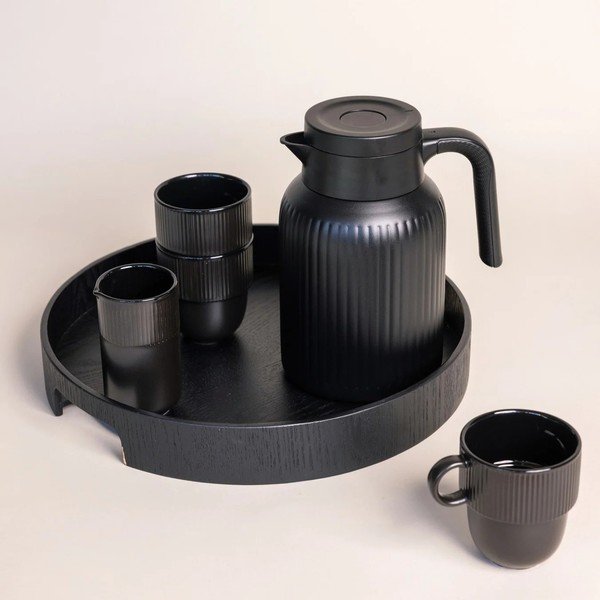 Termos negru din oțel inoxidabil 1,5 l Trine – Sagaform-image-2