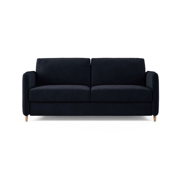Canapea albastră pentru dormitul zilnic cu tapițerie din catifea 184 cm – Micadoni 