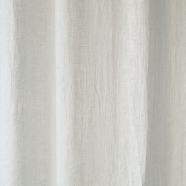 Draperie subțire cu tunel de prindere Linen Tales Daytime, 250 x 130 cm, alb-image-1