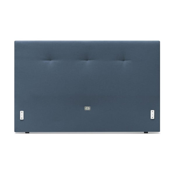 Pat matrimonial 160x200 cm albastru tapițat cu somieră Tory – Bobochic Paris-image-3