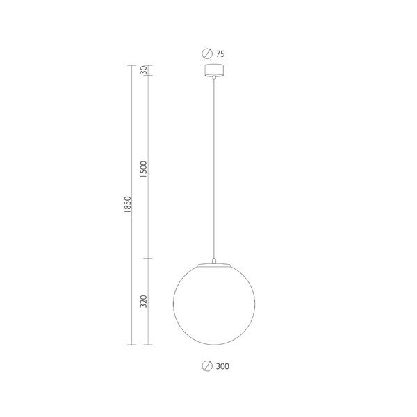 Lustră cu cablul negru și detalii argintii Sotto Luce Tsuri, ∅ 30 cm, alb-image-1