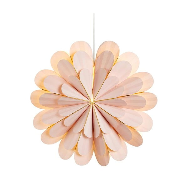 Decorațiune luminoasă de Crăciun roz suspendată Marigold – Markslöjd