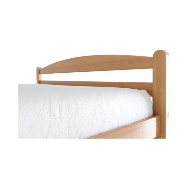 Pat matrimonial în culoare naturală din lemn de fag cu somieră 180x200 cm Bellariva – B.E.S.-image-4