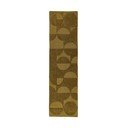 Covor tip traversă verde închis țesut manual din lână 60x230 cm Gigi – Flair Rugs