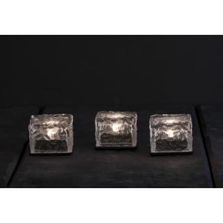 Set 3 lumânări solare pentru exterior Star Trading Candle Icecube, înălțime 5,5 cm