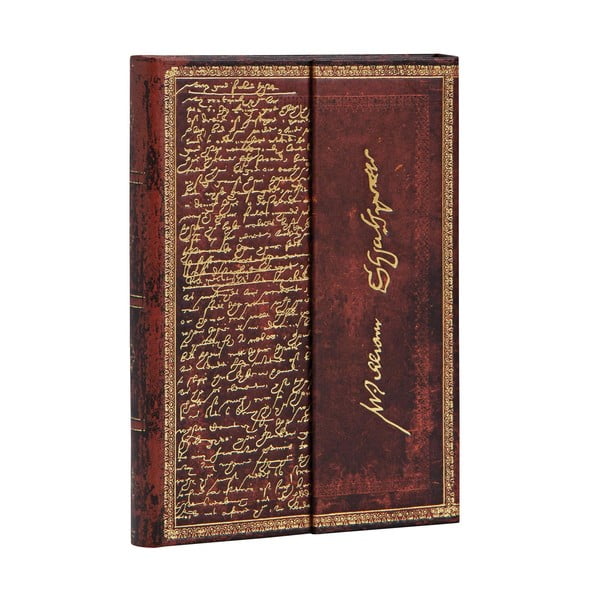 Caiet dictando cu copertă cartonată Paperblanks Shakespeare, 10x14 cm