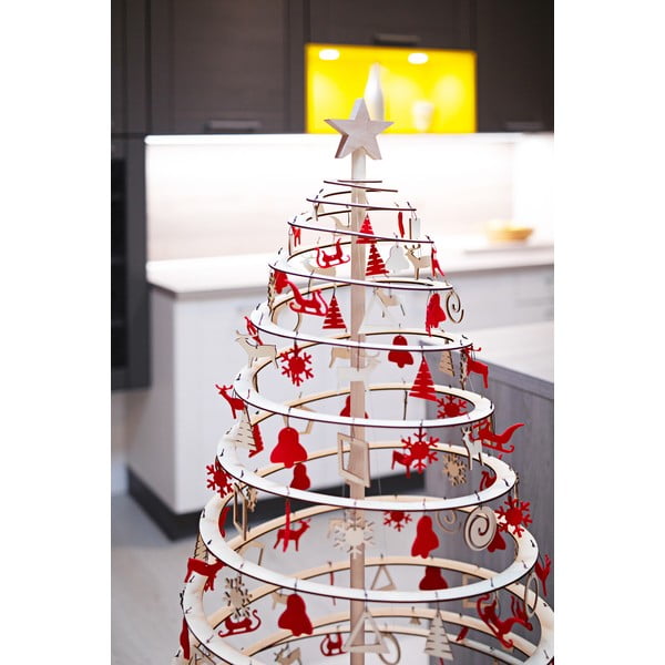 Steluță din lemn pentru brad de Crăciun Spira Large-image-2