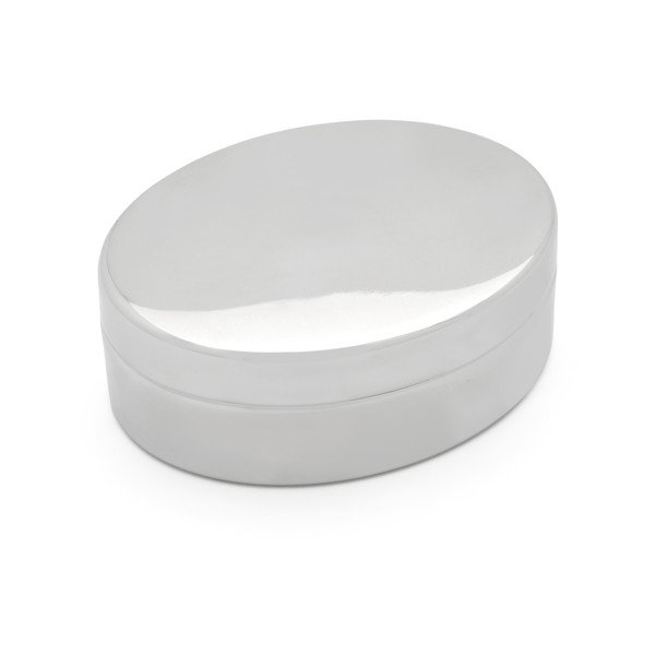 Cutiuță pentru dinți de lapte argintiu-lucios din metal 5x4x2 cm Woezel & Pip – Zilverstad