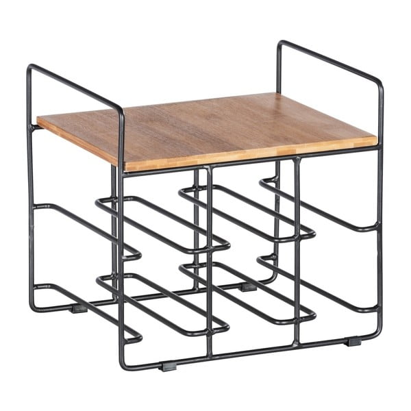 Suport pentru 6 sticle cu raft din bambus Wenko Loft-image-2