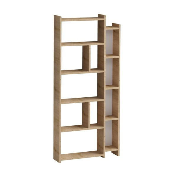 Bibliotecă în culoare naturală cu aspect de lemn de stejar 65x150 cm Momo – Kalune Design