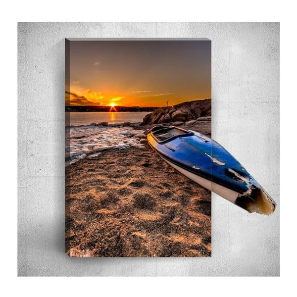 Tablou de perete 3D Mosticx Sunset At Beach, 40 x 60 cm