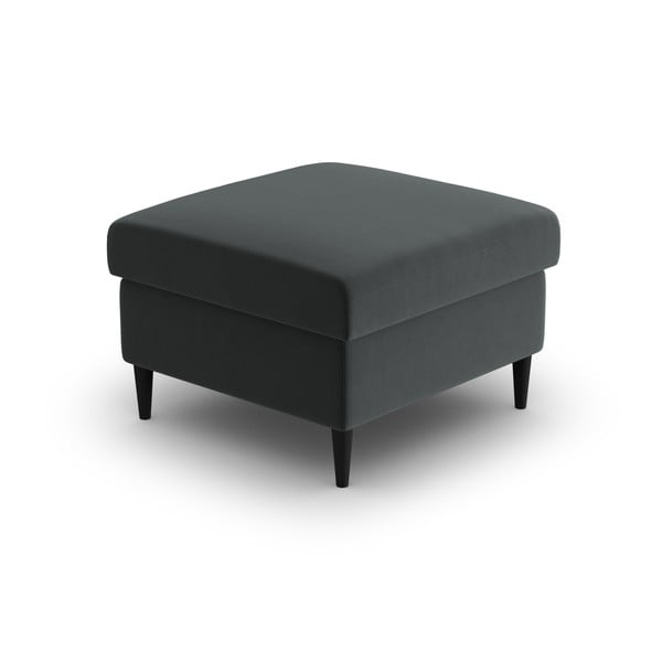 Taburet gri închis cu tapițerie din catifea Kyoto – Cosmopolitan Design-image-2