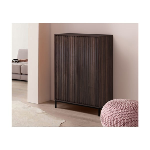 Dulap în culoare naturală cu aspect de lemn de nuc 80x110 cm Celine - Støraa-image-1