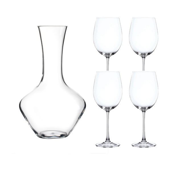 Set carafă și 4 pahare din cristal pentru vin Nachtmann Vivendi Premium Decanter Set