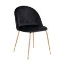 Scaune de dining negre 2 buc. din catifea Geneve – House Nordic