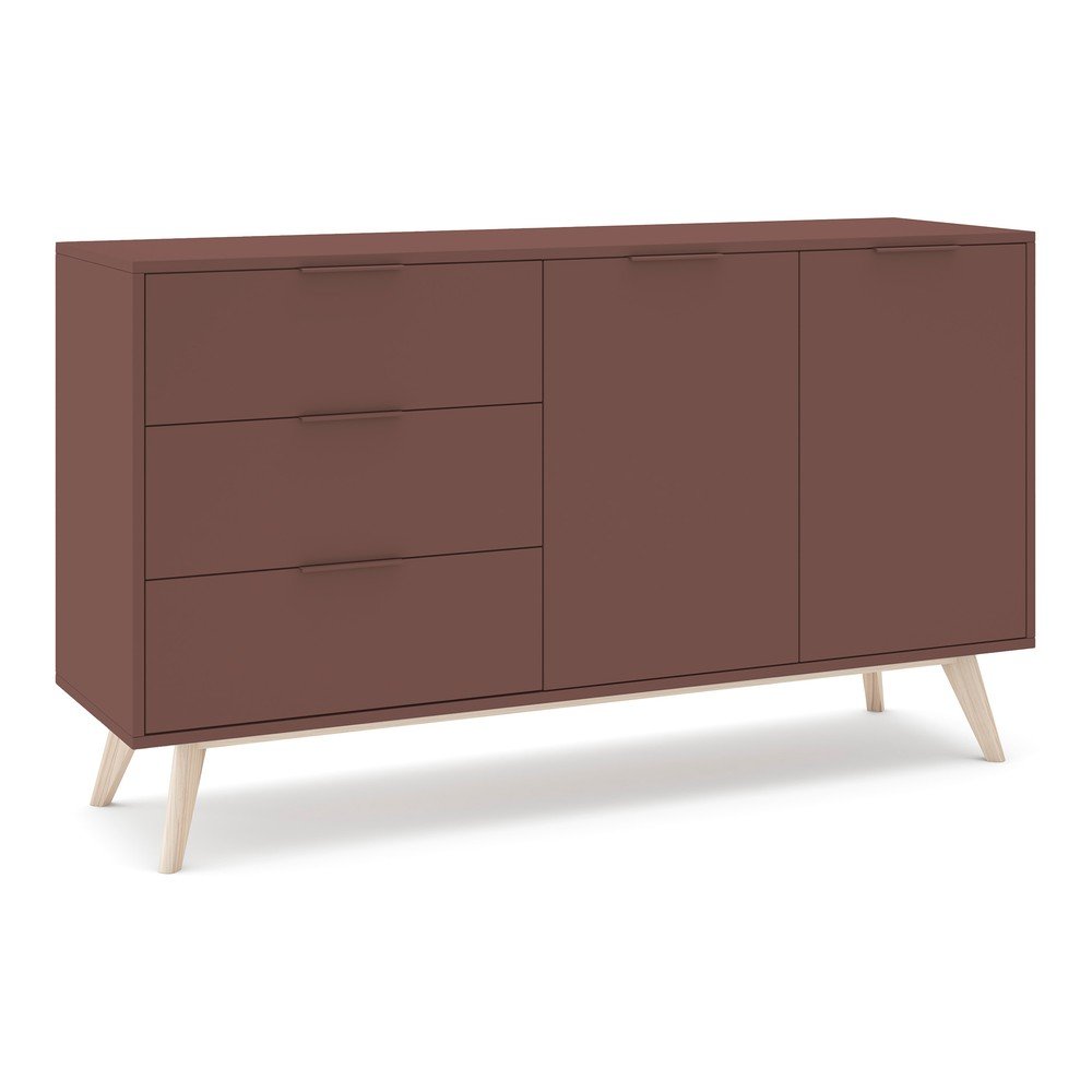 Comodă teracotă cu aspect mat 140x81x40 cm Campus – Marckeric