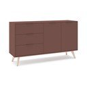 Comodă teracotă cu aspect mat 140x81x40 cm Campus – Marckeric