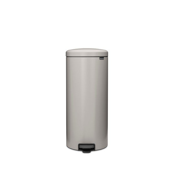 Coș de gunoi gri deschis cu pedală din oțel 30 l NewIcon – Brabantia