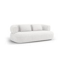 Canapea fildeș cu tapițerie din țesătură bouclé 178 cm Jenny – Micadoni 