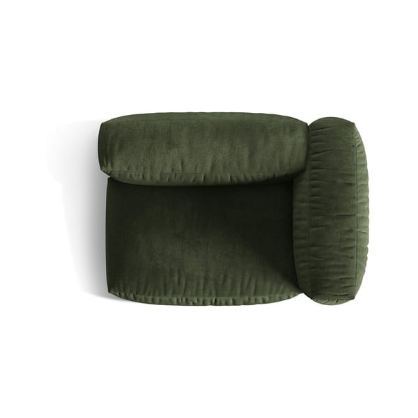 Modul pentru canapea modulară verde cu tapițerie din catifea (cu colț pe partea dreaptă) Martina – Micadoni -image-3