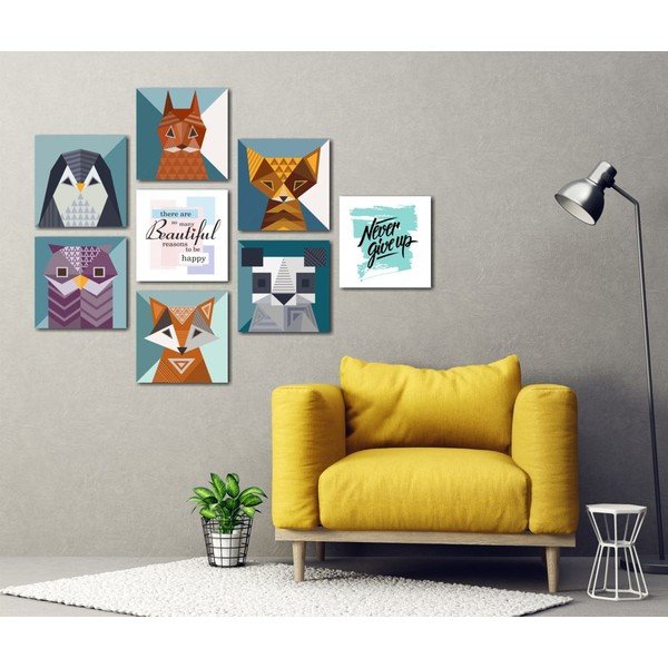 Set 8 tablouri Insigne Animals-image-1