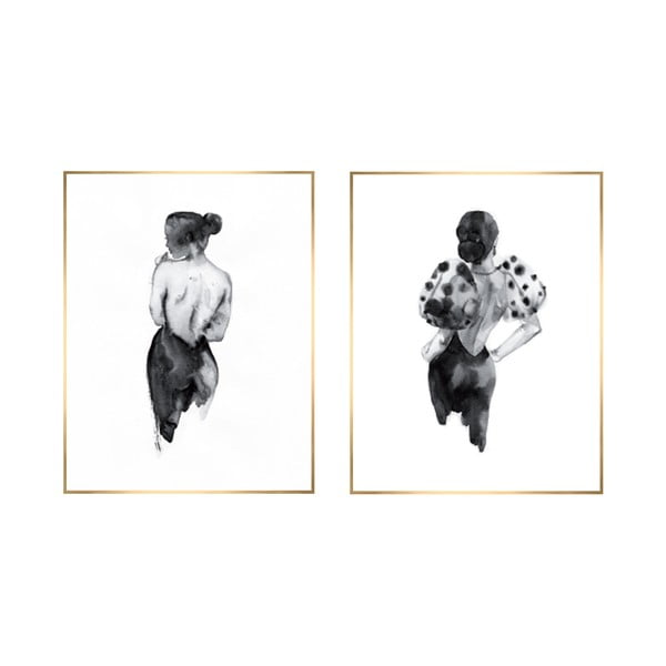 Tablouri 2 buc. 30x40 cm Woman Sketch – knor