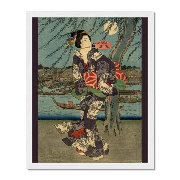 Tablou înrămat Liv Corday Asian Japanese Woman, 40 x 50 cm