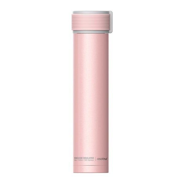 Sticlă termos Asobu Skinny Mini, 230 ml, roz