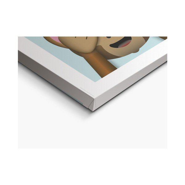 Tablou pe pânză OrangeWallz Emoji Monkey, 30 x 90 cm-image-3