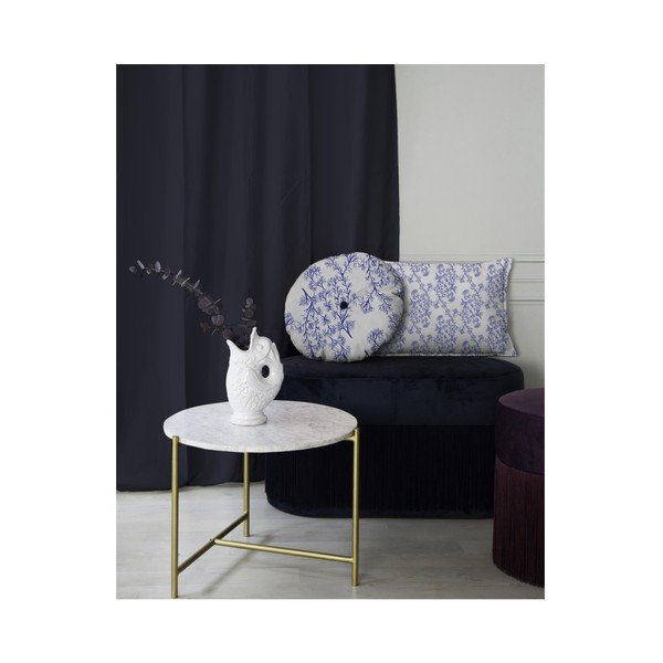 Față de pernă decorativă Velvet Atelier Sea, 50 x 25 cm, alb-albastru-image-1