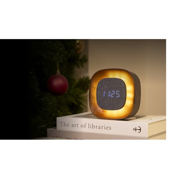 Ceas deșteptător digital Lumos Walnut – Gingko-image-3