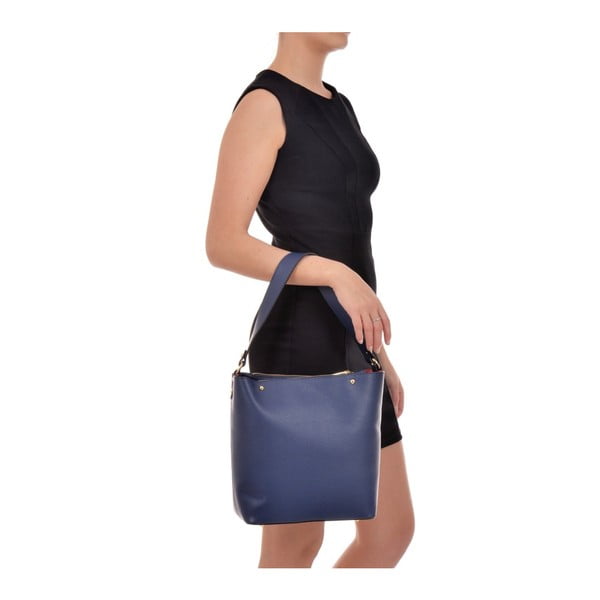 Geantă din piele Roberta M Donna, albastru-image-2