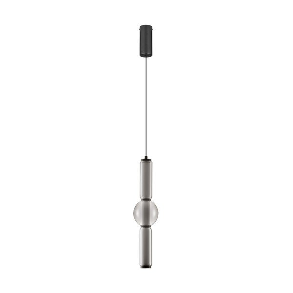 Lustră gri LED cu intensitate reglabilă din sticlă ø 12 cm Ulon – Nova Luce
