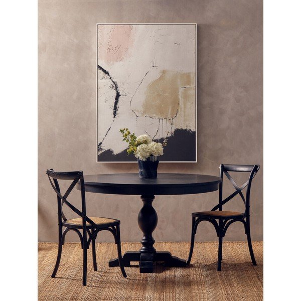Scaun de dining negru din lemn de stejar Lyon – Premier Housewares-image-4
