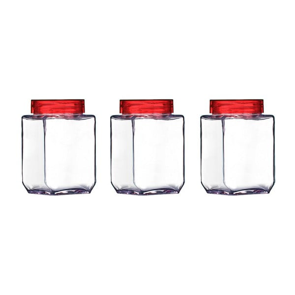 Set 3 recipiente sticlă Premier Housewares, 695 ml