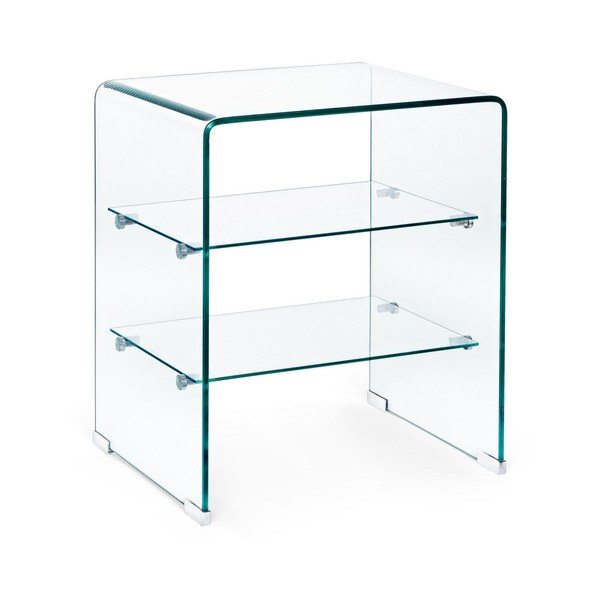 Măsuță auxiliară din sticlă 40x50 cm Iride – Bizzotto-image-2