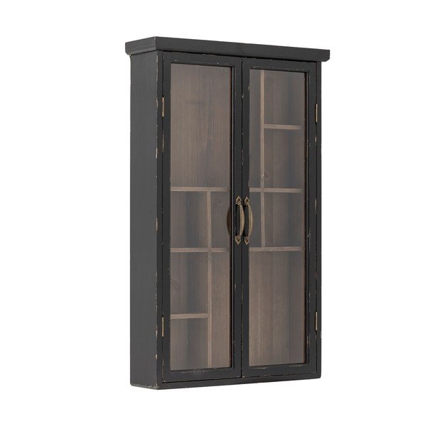 Vitrină neagră din lemn de brad suspendată 50x80x14 cm Hazem – Bloomingville-image-2