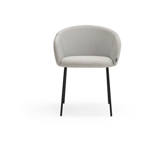 Scaun de sufragerie gri deschis tapițat Add – Teulat-image-1