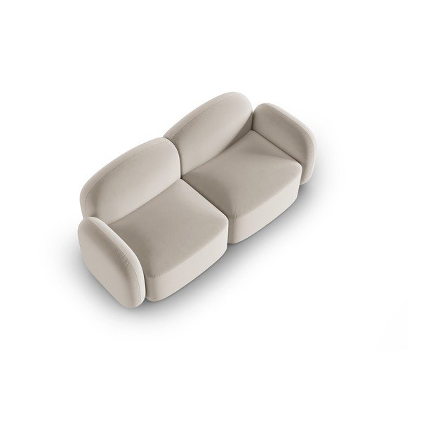 Canapea bej cu tapițerie din catifea 194 cm Blair – Micadoni Home-image-3
