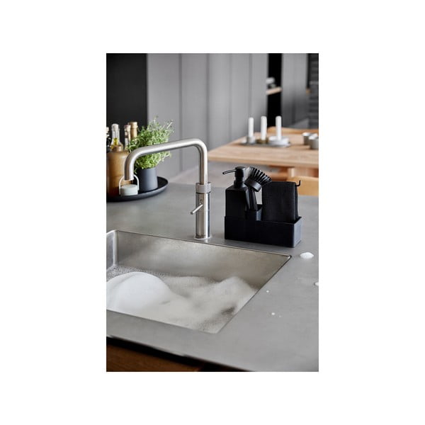 Suport pentru accesorii de spălat negru din plastic/din silicon Singles – Zone-image-1