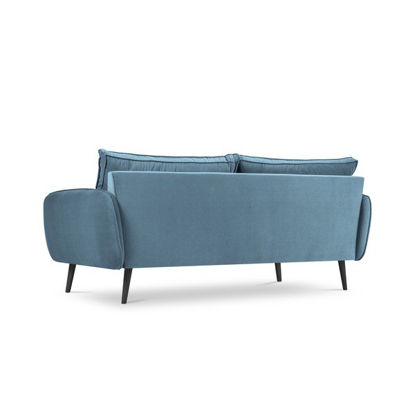 Canapea cu tapițerie din catifea Kooko Home Lento, 198 cm, albastru deschis-image-3